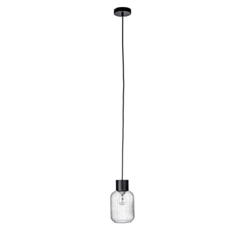 SHOWY TRANSP-BLACK CHANDELIER 1LIGHT