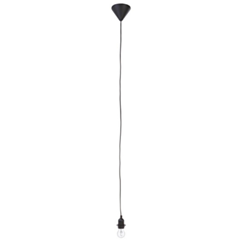 LIGHT FITTING ELECTRIC CABLE E27 BLACK