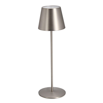 LÁMPARA MESA LED ETNA PLATA H38