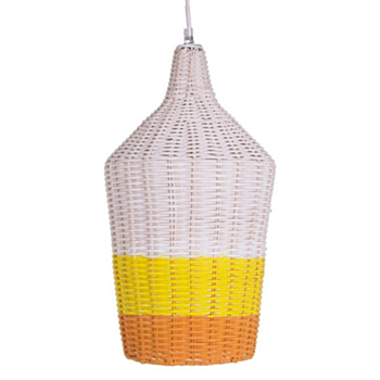 HÄNGELAMPE SUN RATTAN GELB-ORANGE