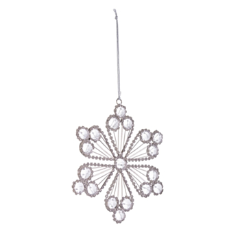 PENDAGLIO BEAD FIOCCO NEVE 6P ARG 15X15