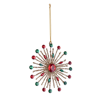 PENDAGLIO BEAD FIOCCO NEVE 16P ROS 15X15