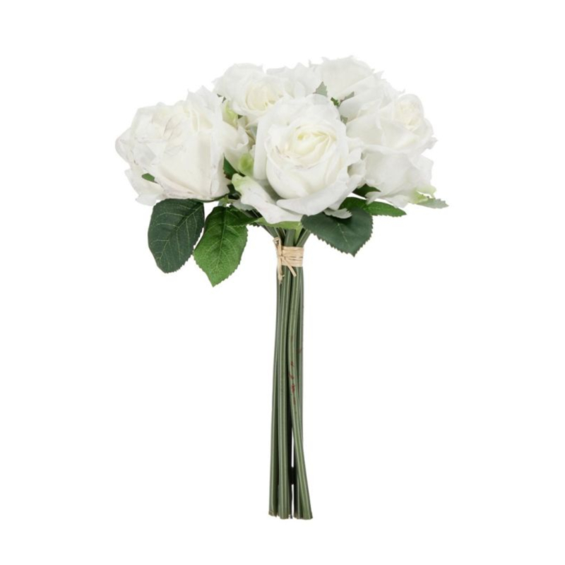 STRAUß ROSE OFELIA X7B WEISS D22X28H