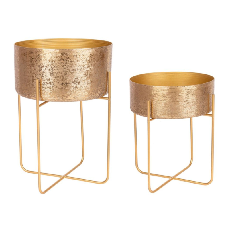 SET2 P.VASE VARANASI STAND ROND OR