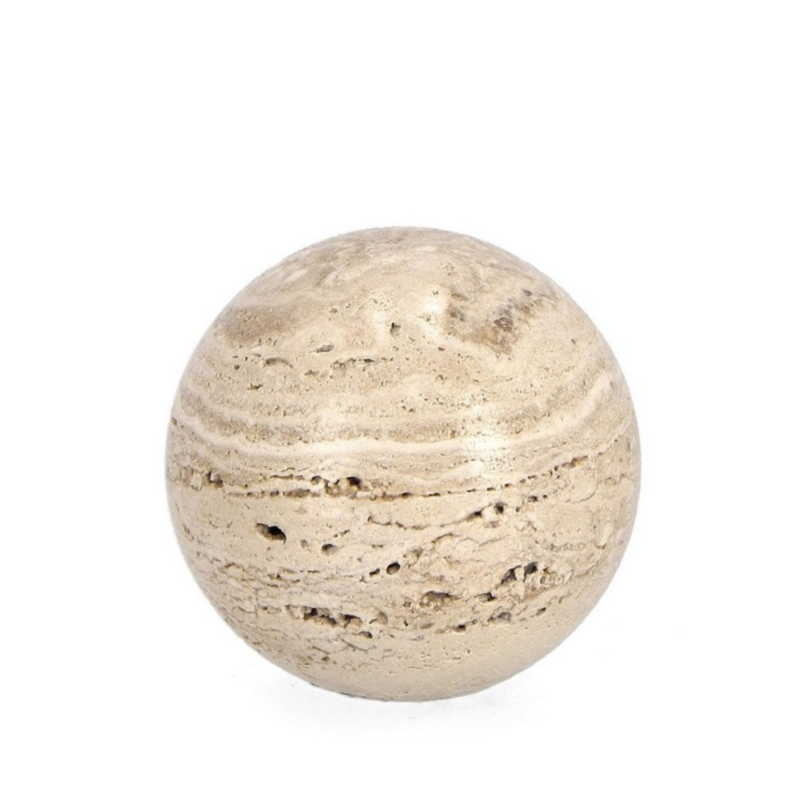 DECORACIÓN TIKAR ESFERA MÁRMOL BEIGE D7