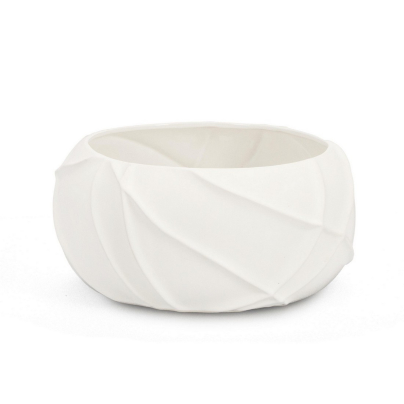 DEKO.SCHALE RIDGED WEIß D26,3