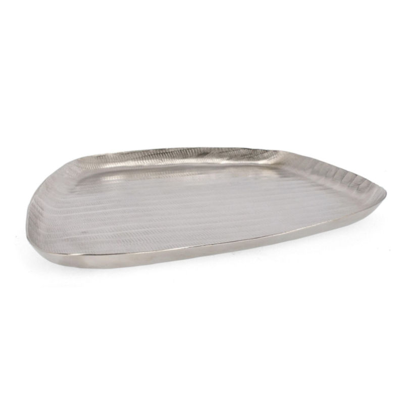 VASSOIO DECORATIVO CHISEL ARGENTO 38X34