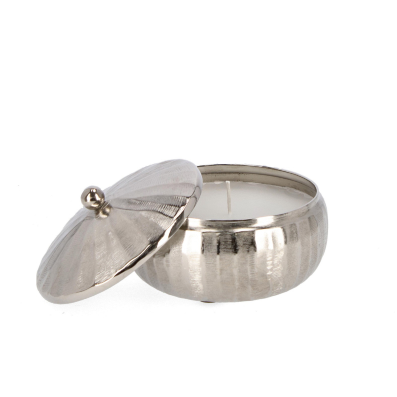 CHISEL CURVED SILVER CANDLE D18