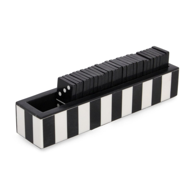 DÉCORATION DOMINO FORTUNE NOIR 20,5X4,6