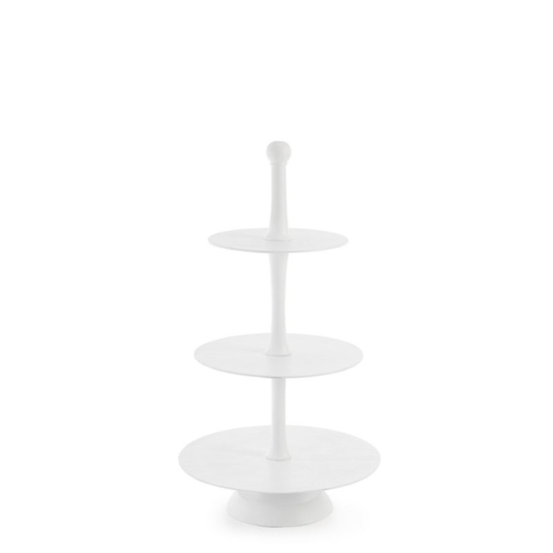 ALZATA 3P DECORATIVA MALLET BIANCO H82