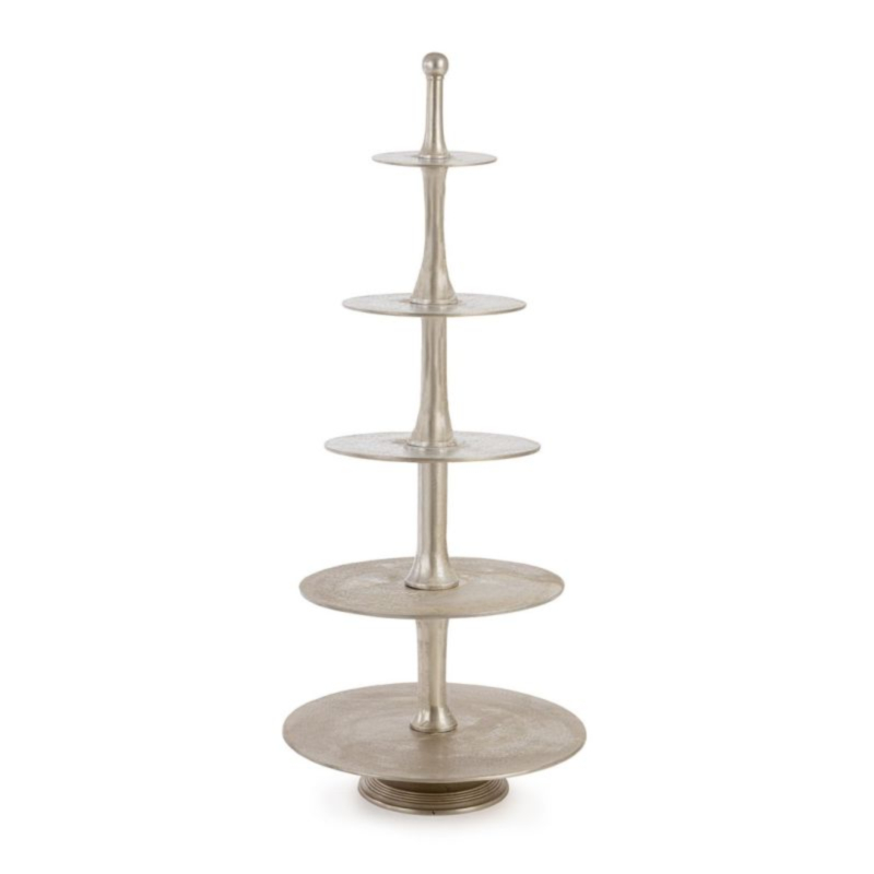 ELEVADOR 5P DECORATIVO MALLET PLATA H152