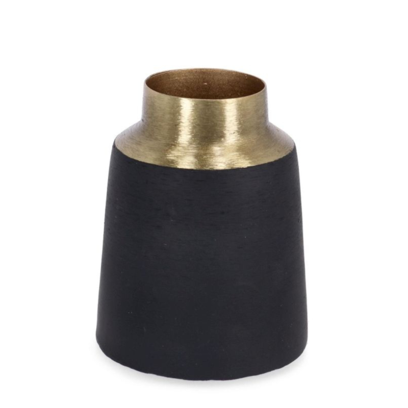 BOTTIGLIA DECORATIVA SAAD ORO NERO H10