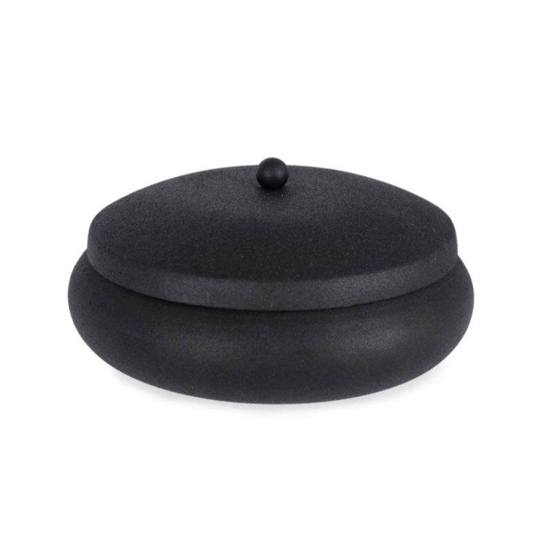RIDHI BLACK DECORATIVE BOX W-LID D18