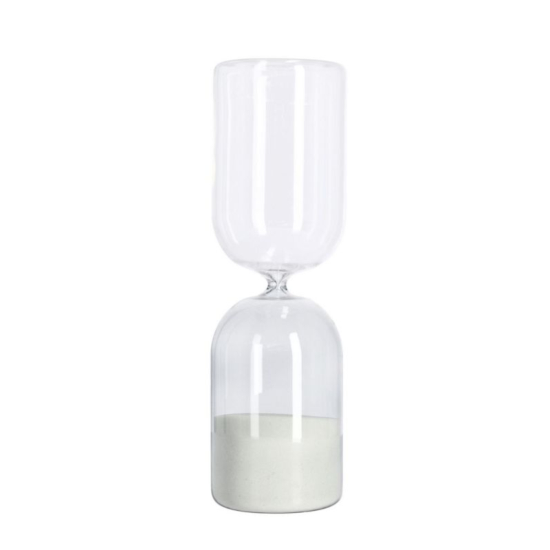 SABLIER  KRONOS FUMÉ/TRANS BLANC H29,6