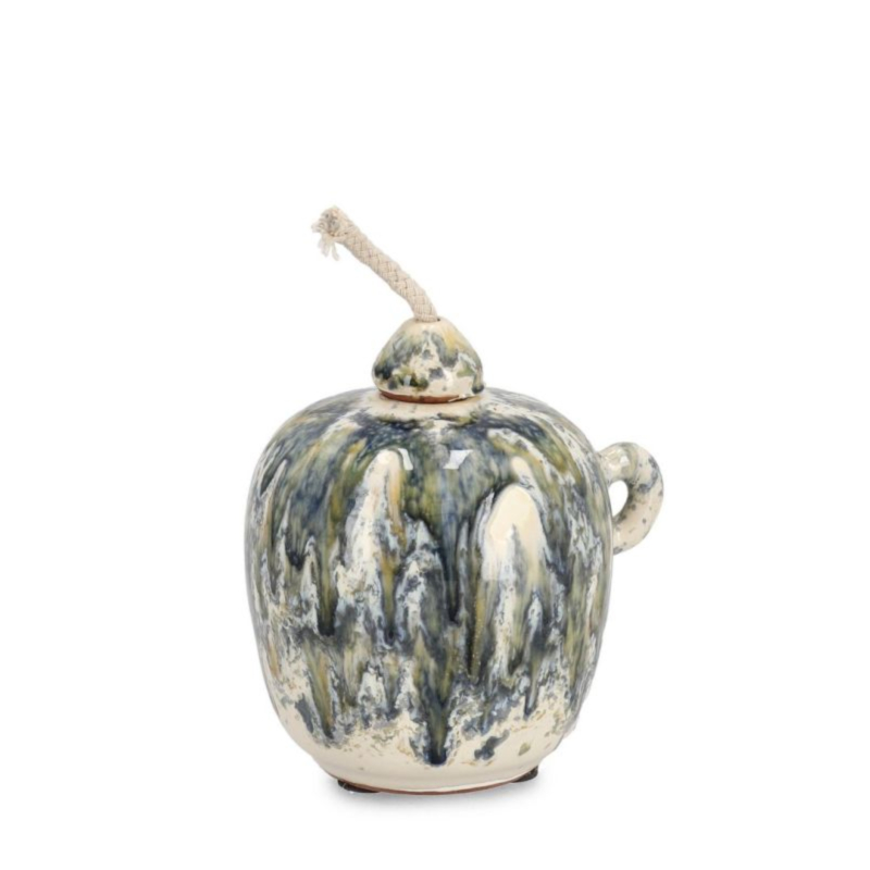VASO CON STOPPINO ESMA MEL VER BLU H11,5