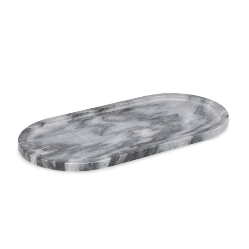 PIATTO DECORATIVO KANDY OVALE GRIG 40x20
