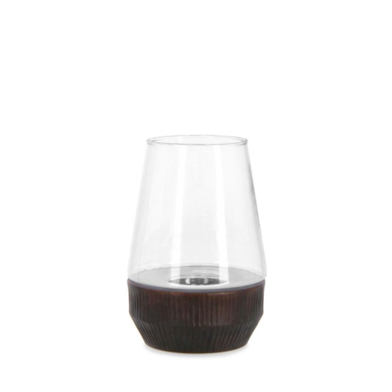 DUDHI D.BROWN CANDLE HOLDER H17,5