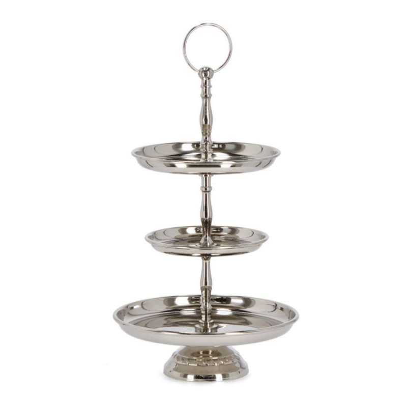 ALZATA 3P DECORATIVA SIMLA ARGENTO H37