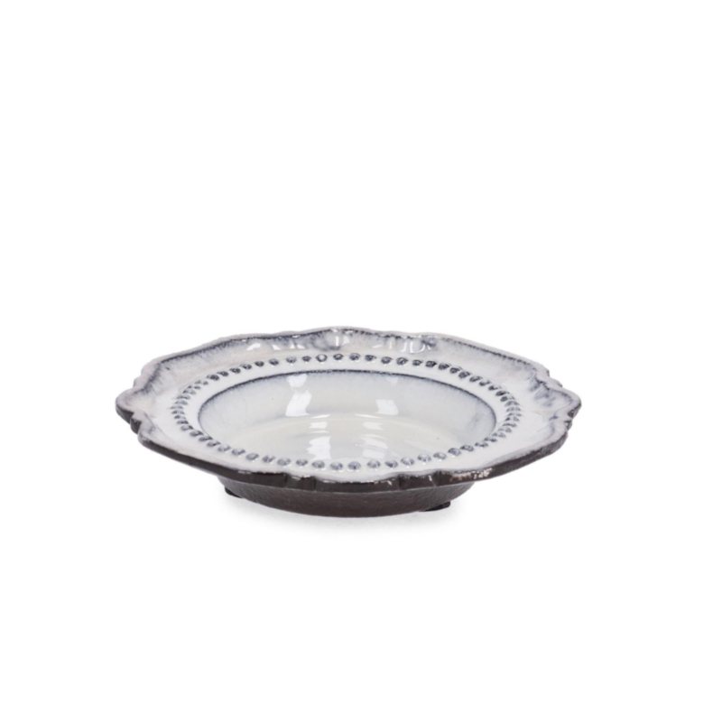 PIATTO DECORATIVO HIKARI ANTIQ WHI D12,5