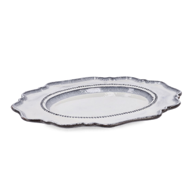 PIATTO DECORATIVO HIKARI ANTIQU WHITE H2