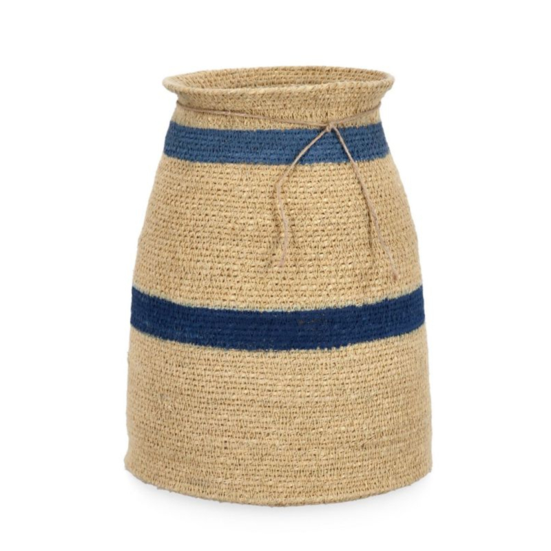MACETERO DECOR NINH NATURALE AZUL H25
