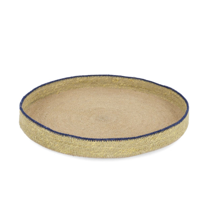 VASSOIO DECORATIVO NINH NATURALE BLU D44