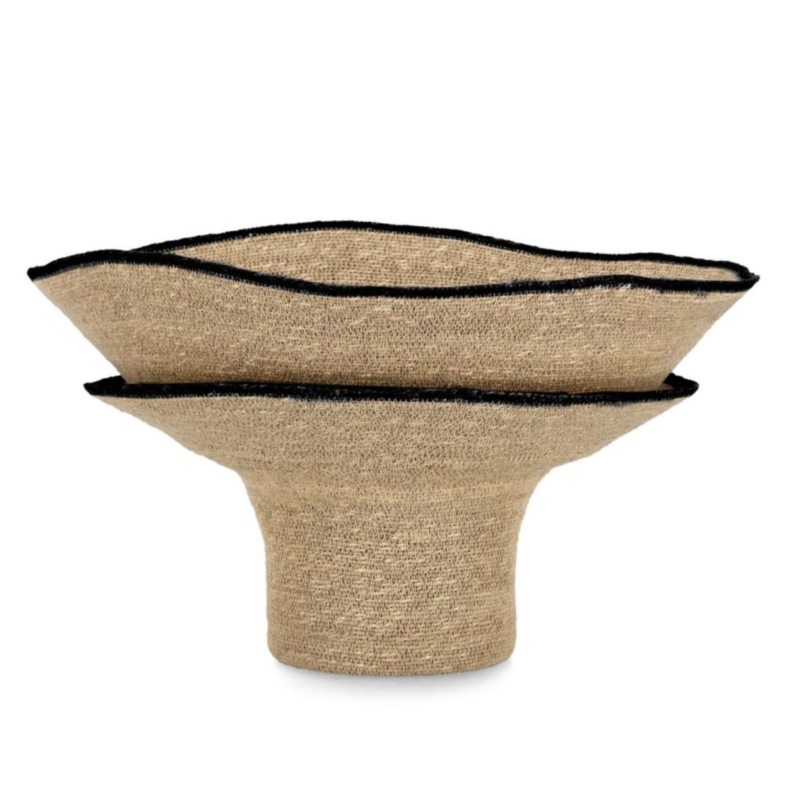 P.VASO DECORATIVO LANH NATURALE NERO D59