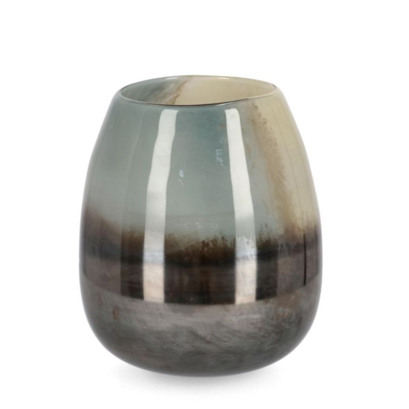 VASE MERCURY BOMB VERRE MARRON H26,2