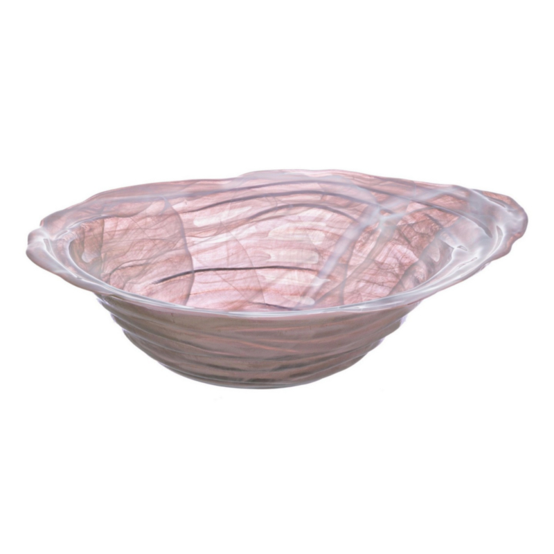 OYSTER PLUM GLASS BOWL H14