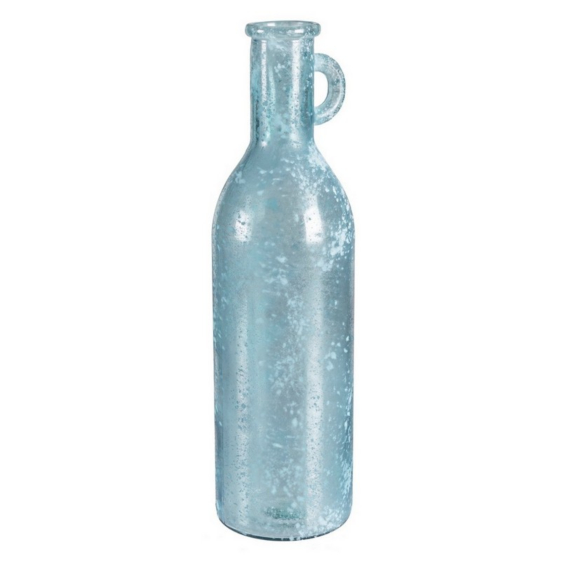 ARLEEN BLUE SEA GLASS BORDOLESE VASE H50