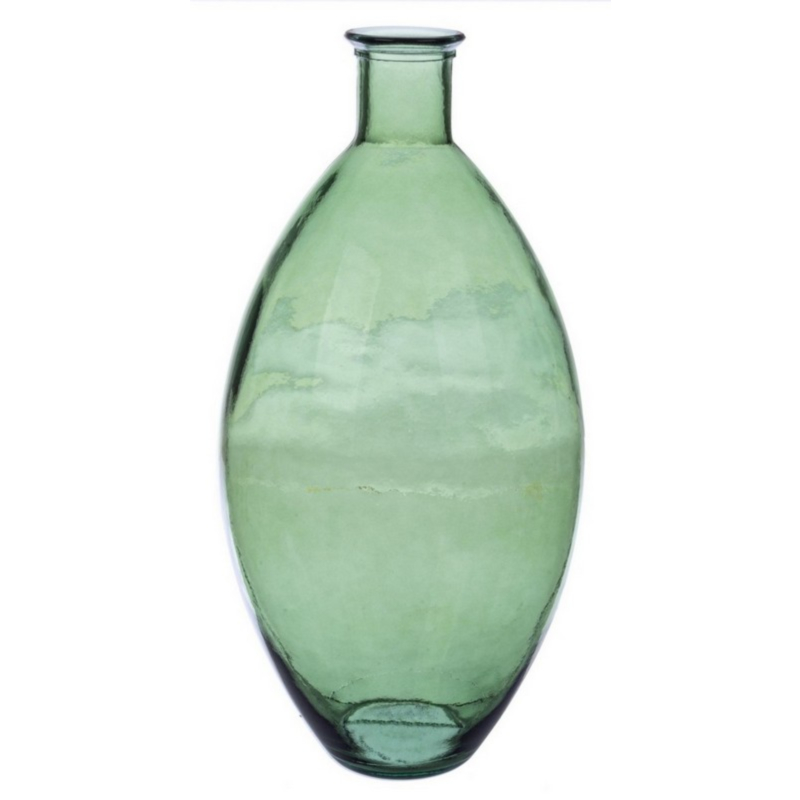 CUVEE GREEN GLASS VASE H59