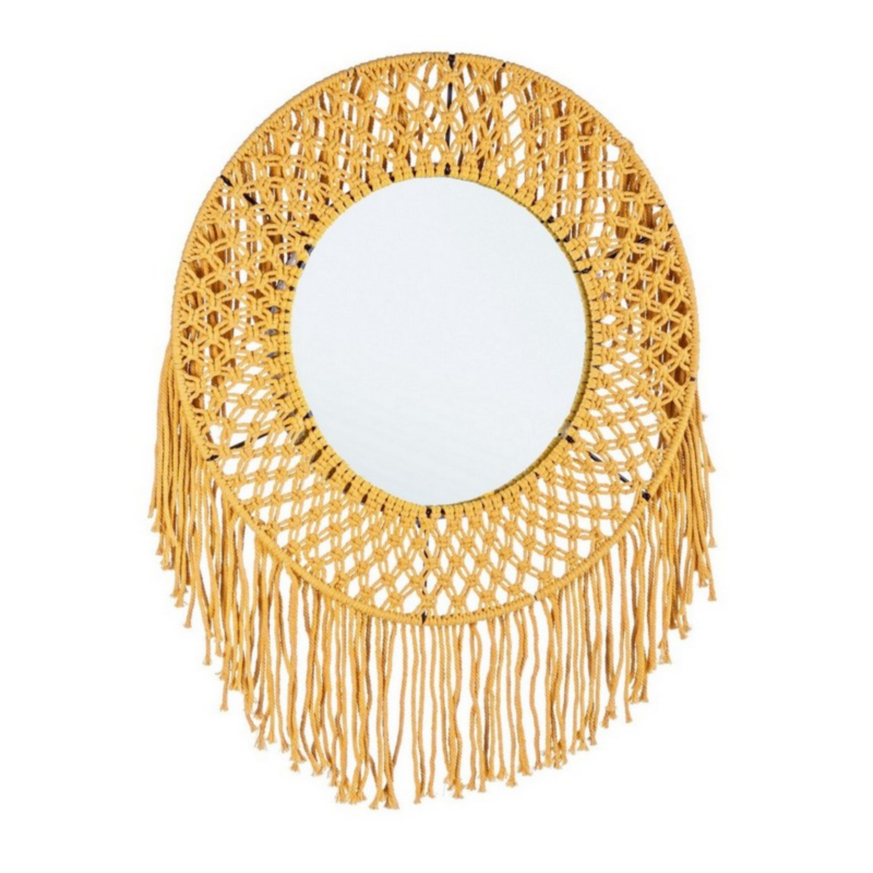 PERUVIAN YELLOW MIRROR WITH FRAME D50