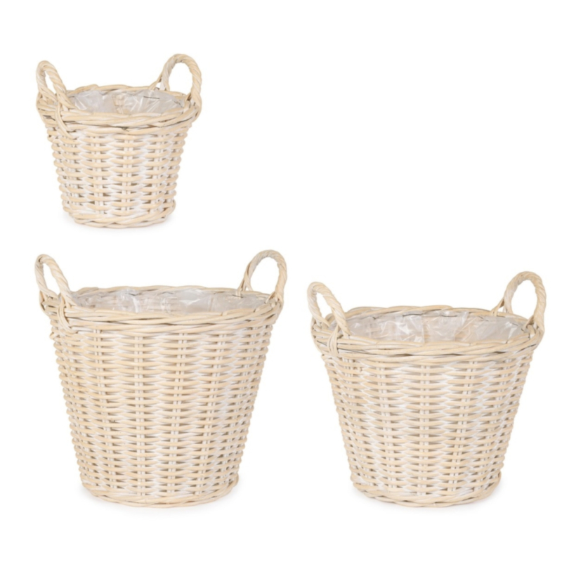 SET3 WHITENED RANDY SHAPE BASKET 2H