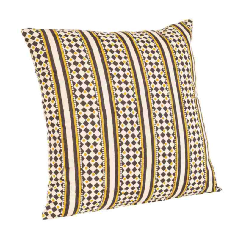 COJÍN CALAIS NEGRO C-ROMBO 45X45