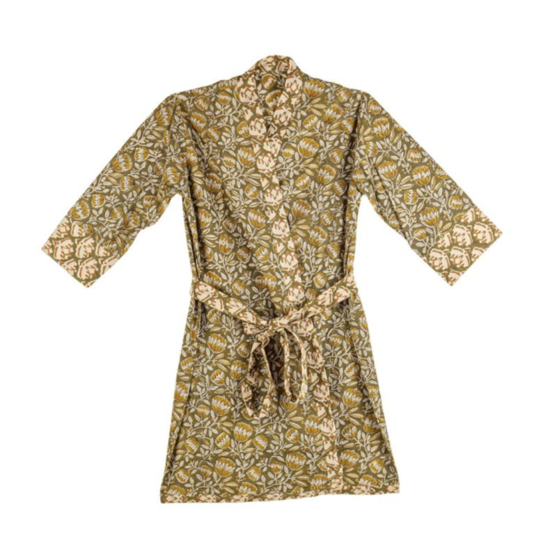 KIMONO REIMS GRÜN M-BLUME-LOTO