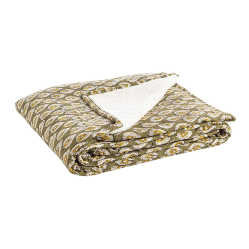 MANTA REIMS VERDE C-HOJA 130X180