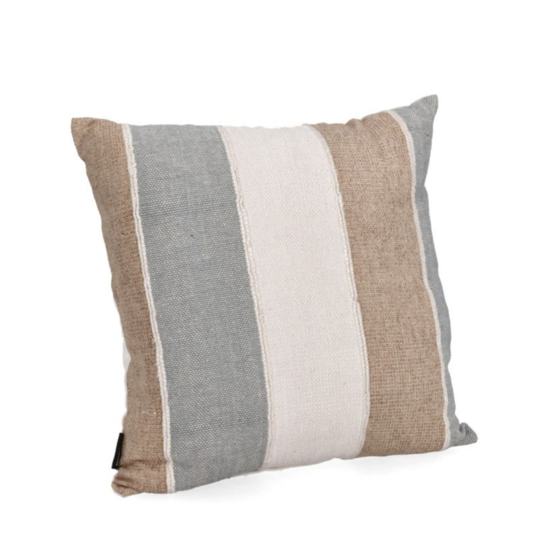 CUSCINO GANGA CREMA NATURALE BLU 45X45