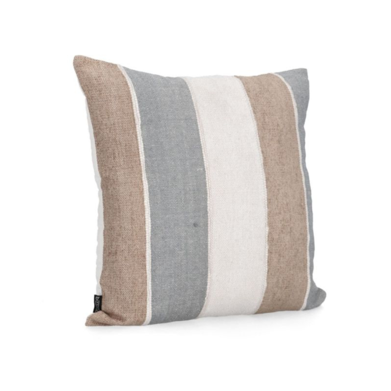 CUSCINO GANGA CREMA NATURALE BLU 50X50
