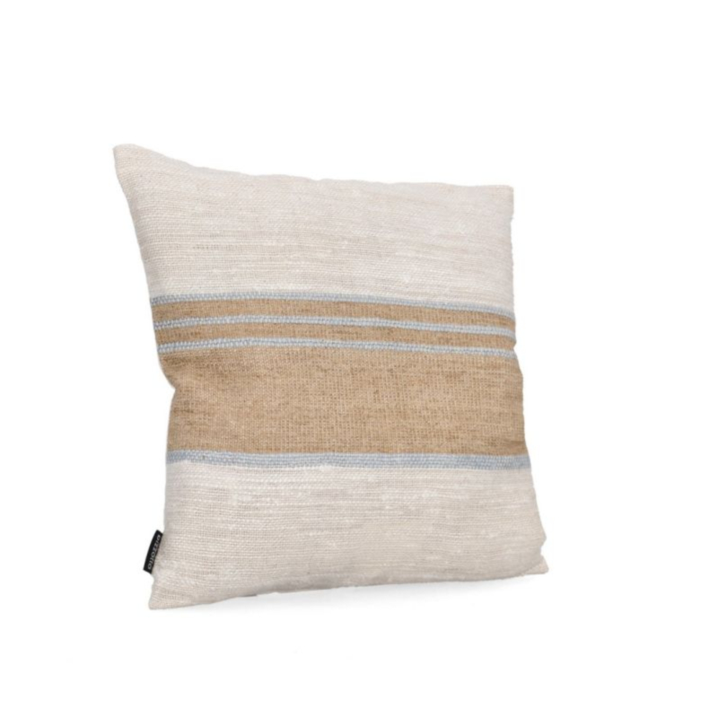 CUSCINO KARADA CREMA NATURALE BLU 45X45