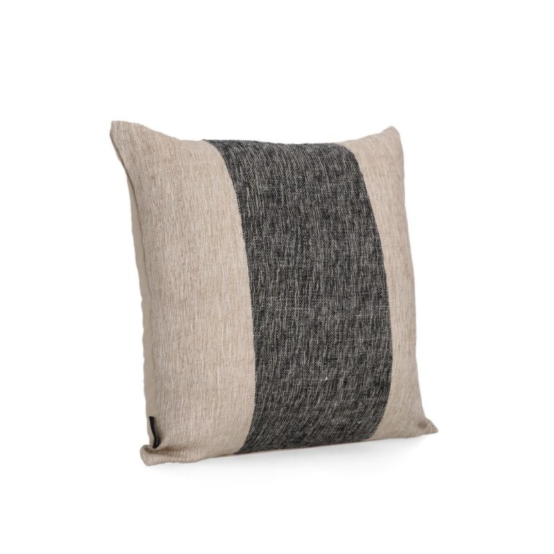 MANPUR BLACK NATURAL CUSHION 45X45