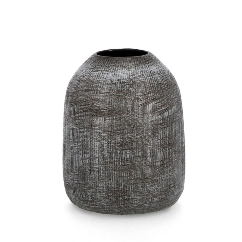 VASO PAPYRUS GRIGIO SCURO H19,5