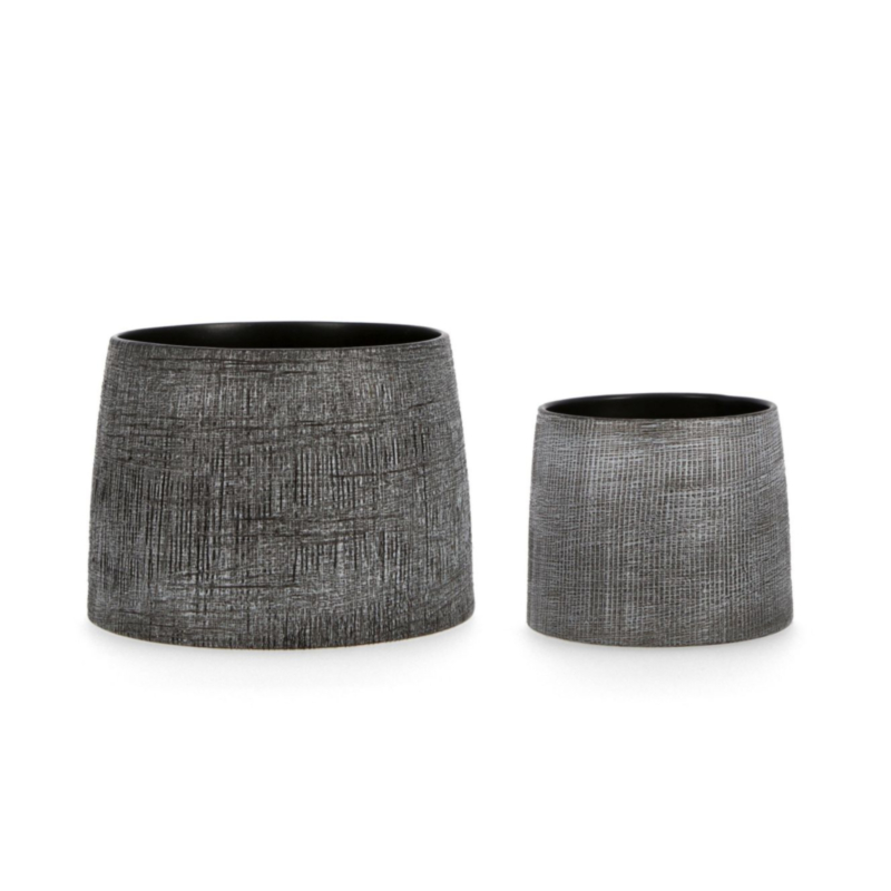 SET2 CUBREMACETA PAPYRUS GRIS OSCURO