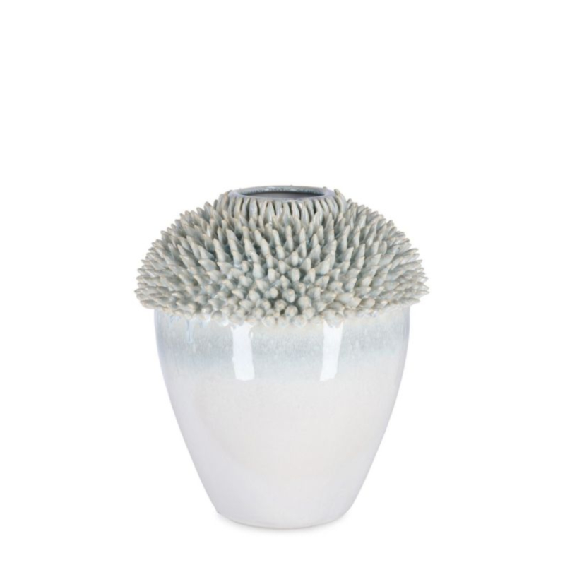 VASO IKU BIANCO VERDE H31,5