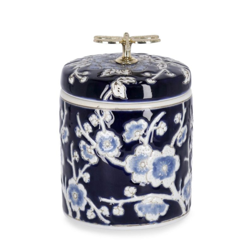 FLORERO MENG C-TAPA CIL AZUL BLANCO H16