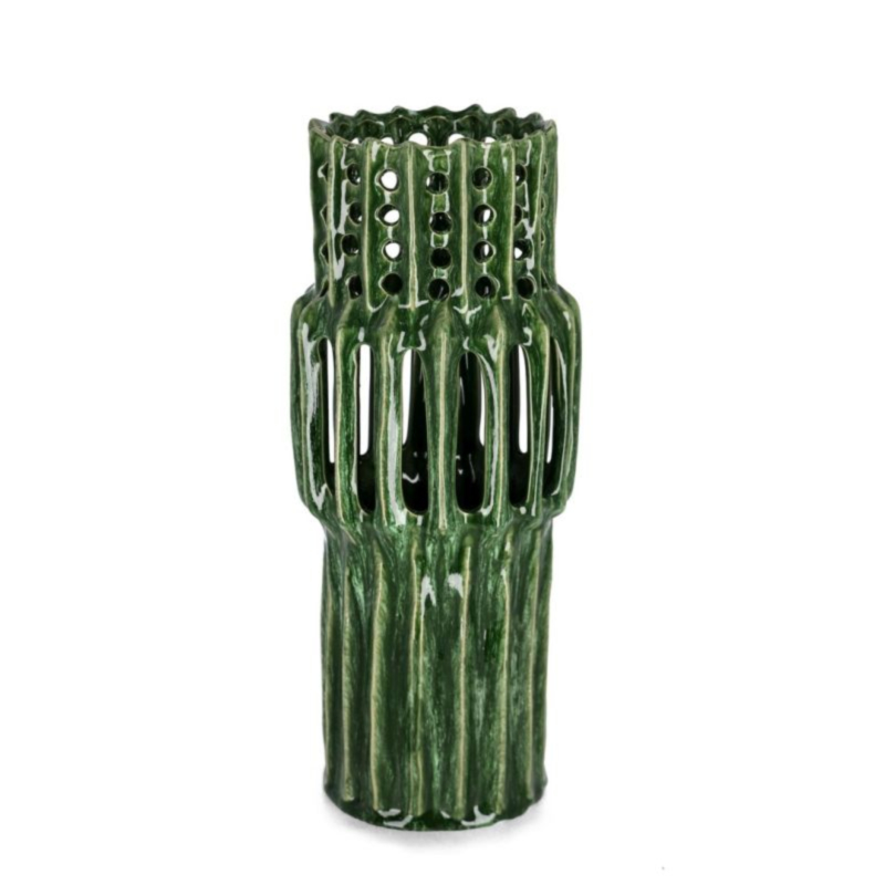 NAGAL CYL GREEN VASE H34