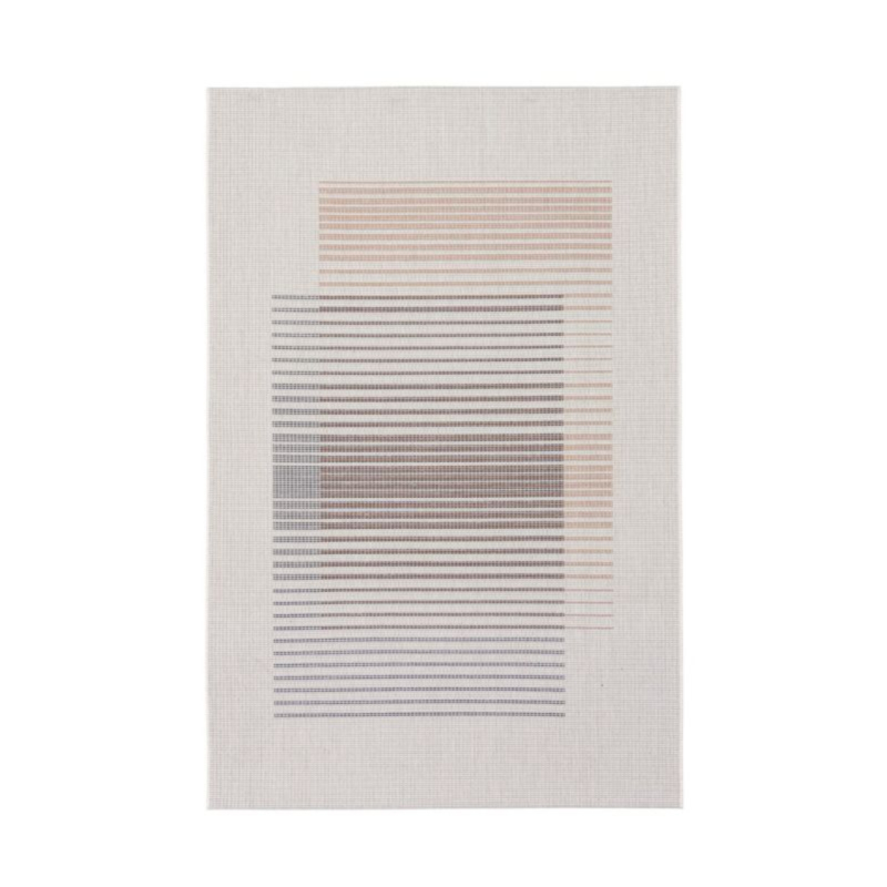 TEPPICH KINO BEIGE-BLAU-ORANGE 160X230
