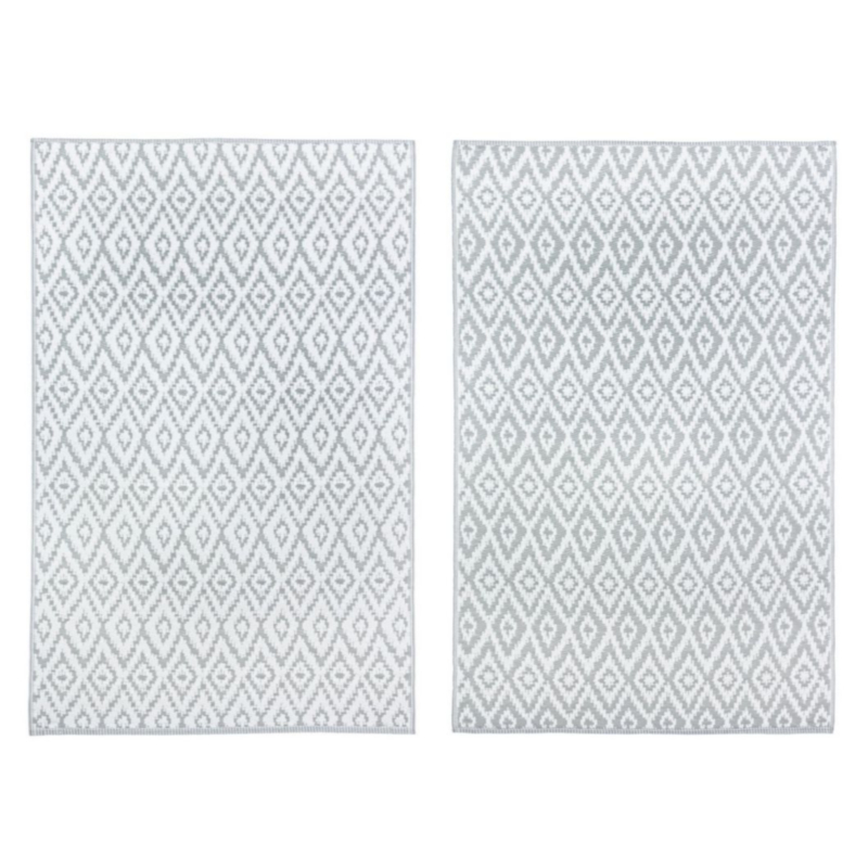 TAPPETO GRIGIO BIANCO 120X180 - RHOMBUS