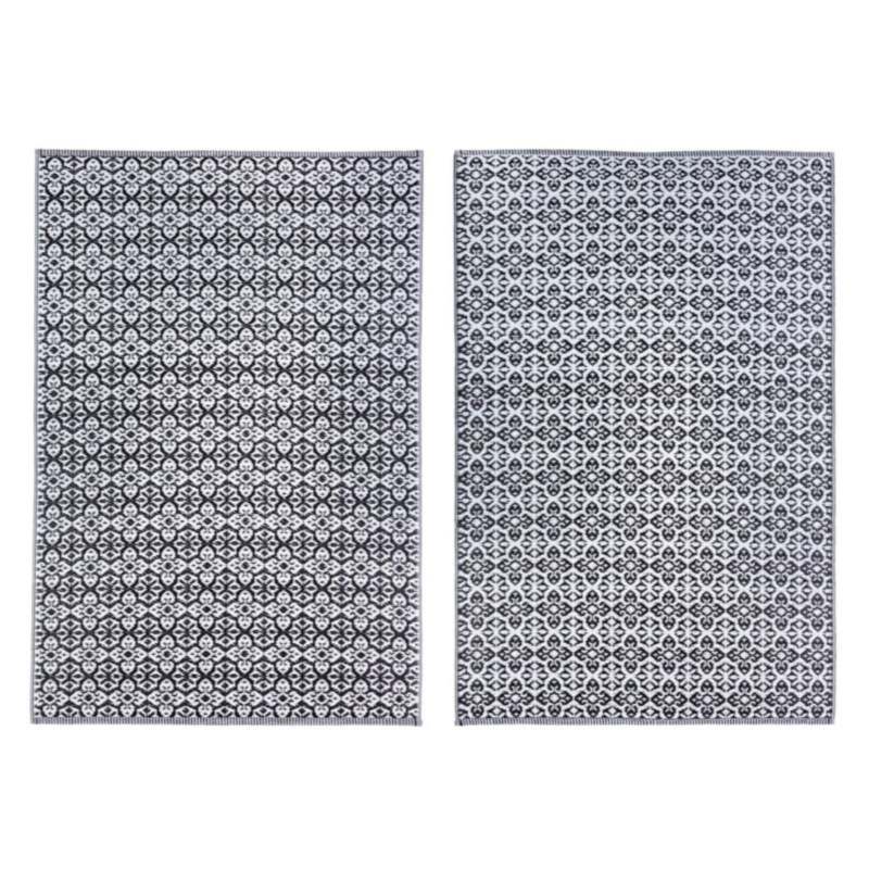 ALFOMBRA TIRRENIA NEGRO-BLANCO 150X210