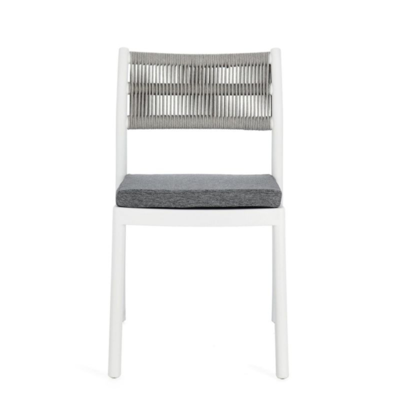 SEDIA C-C ALVIN BIANCO/GRIGIO CHIARO