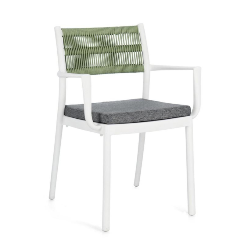 SEDIA C-BR C-C ALVIN BIANCO/VERDE